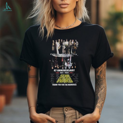47 Anniversary 1977 2024 Star Wars Thank You For The Memories Signatures Shirt