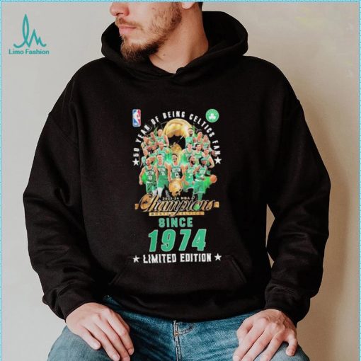 50 Years Of Being Boston Celtics Fan 2023 24 NBA Champions Since 1974 Limited Edition T Shirt