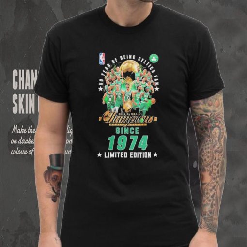 50 Years Of Being Boston Celtics Fan 2023 24 NBA Champions Since 1974 Limited Edition T Shirt