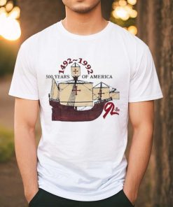 500 Years Of America 1492 1992 Mayflower Ship Shirt