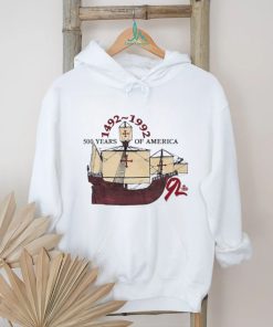 500 Years Of America 1492 1992 Mayflower Ship Shirt