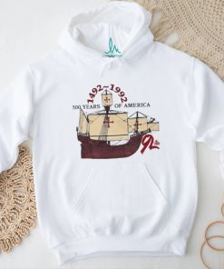 500 Years Of America 1492 1992 Mayflower Ship Shirt