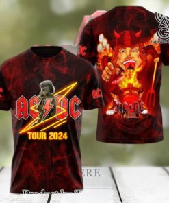 AC DC Rock Band All Over Printed Shirt 2707