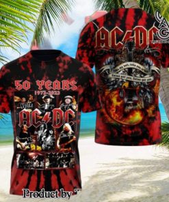 AC DC Rock Band All Over Printed Shirt 3235