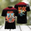 AC DC Rock Band All Over Printed Shirt 3373