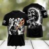 AC DC Rock Band All Over Printed Shirt  3745