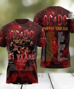 AC DC Rock Band All Over Printed Shirt 4267