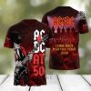 AC DC Rock Band All Over Printed Shirt  4267