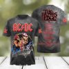 AC DC Rock Band All Over Printed Shirt 4609