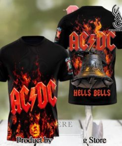 AC DC Rock Band All Over Printed Shirt 6049