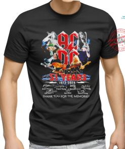 ACDC 51 Years 1973 2024 thank you for the memories shirt