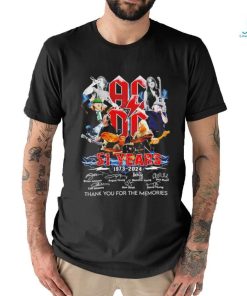 ACDC 51 Years 1973 2024 thank you for the memories shirt