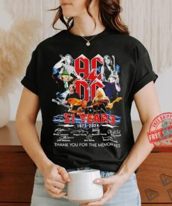 ACDC 51 Years 1973 2024 thank you for the memories shirt