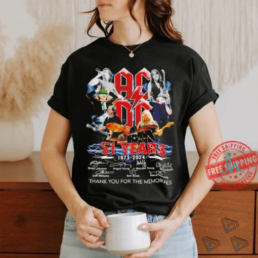 ACDC 51 Years 1973 2024 thank you for the memories shirt