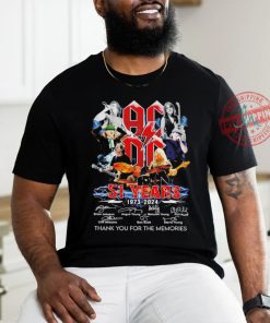 ACDC 51 Years 1973 2024 thank you for the memories shirt
