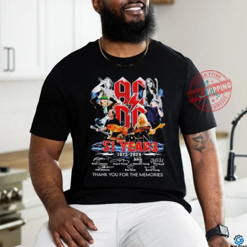 ACDC 51 Years 1973 2024 thank you for the memories shirt