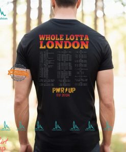 ACDC Whole Lotta London 2024 Tour Showcasing Every Show ACDC Has Played In London T Shirt