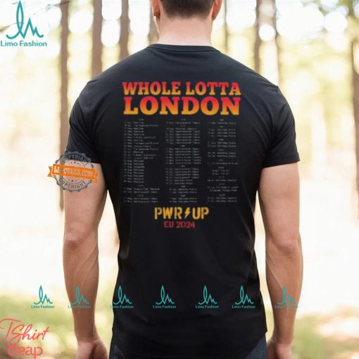 ACDC Whole Lotta London 2024 Tour Showcasing Every Show ACDC Has Played In London T Shirt