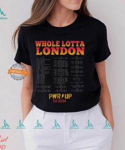 ACDC Whole Lotta London 2024 Tour Showcasing Every Show ACDC Has Played In London T Shirt