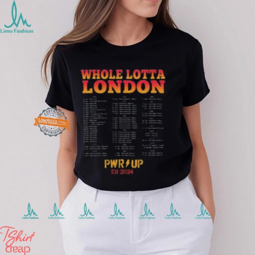 ACDC Whole Lotta London 2024 Tour Showcasing Every Show ACDC Has Played In London T Shirt