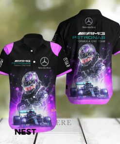 AMG Petronas Formula One Team Lewis Hamilton Purple Hawaiian Set