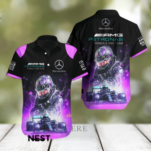 AMG Petronas Formula One Team Lewis Hamilton Purple Hawaiian Set