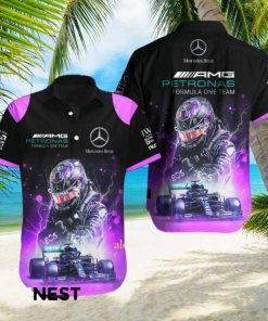 AMG Petronas Formula One Team Lewis Hamilton Purple Hawaiian Set