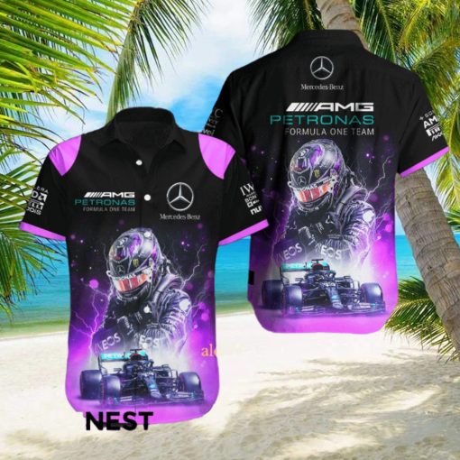 AMG Petronas Formula One Team Lewis Hamilton Purple Hawaiian Set