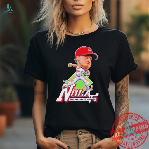 Aaron Nola Philadelphia Phillies Caricature Big Head Reading Shirt