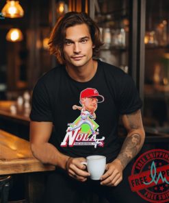 Aaron Nola Philadelphia Phillies Caricature Big Head Reading Shirt