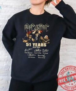 Acdc 51st Anniversary 1973 2024 Thank You For The Memories Signatures Shirt