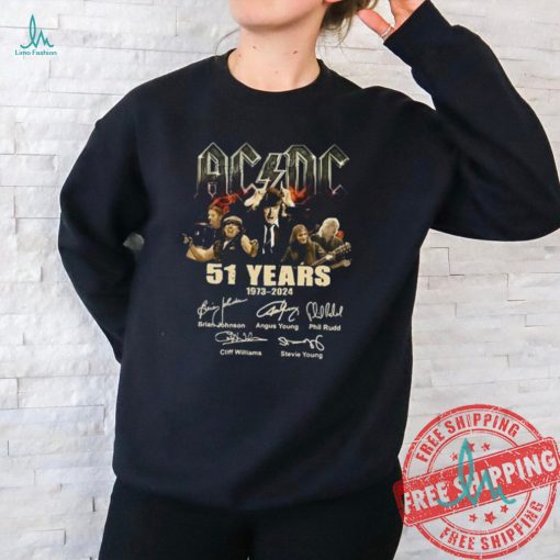 Acdc 51st Anniversary 1973 2024 Thank You For The Memories Signatures Shirt