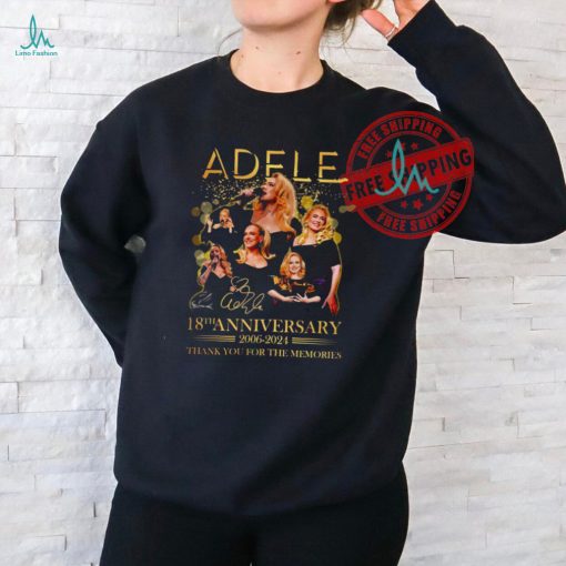 Adele 18th Anniversary 2006 2024 signature thank you for the memories shirt