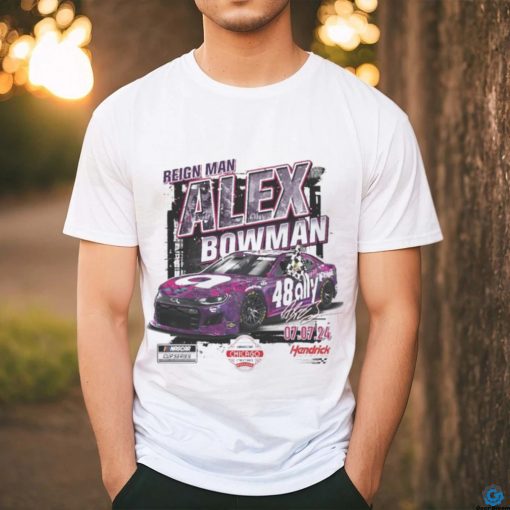 Alex Bowman Checkered Flag Sports White 2024 Grant Park 165 Race Winner T Shirt