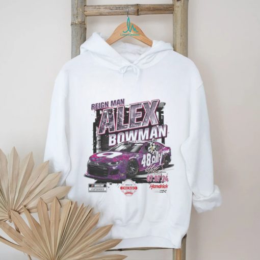 Alex Bowman Checkered Flag Sports White 2024 Grant Park 165 Race Winner T Shirt