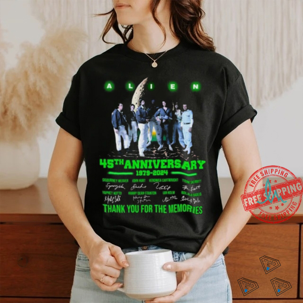 Alien 45th Anniversary 1979 – 2024 Thank You For The Memories T shirt Alien 45th Anniversary 1979 – 2024 Thank You For The Memories T shirt