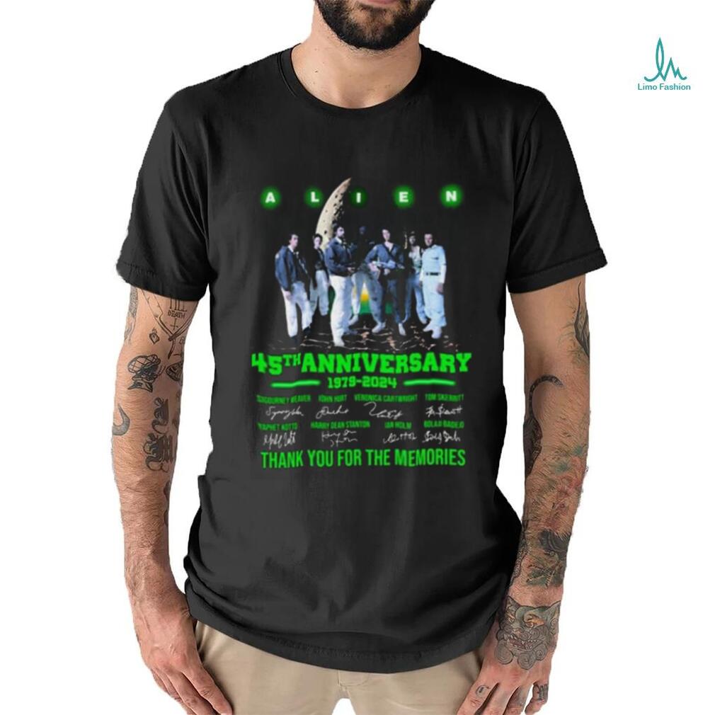 Alien 45th Anniversary 1979 – 2024 Thank You For The Memories T shirt Alien 45th Anniversary 1979 – 2024 Thank You For The Memories T shirt