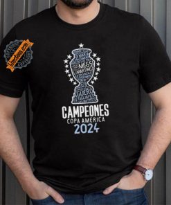 Argentina Copa America Champions Messi 10 Shirt 2024 Copa America 2024 Champions T Shirt Argentina Champions Shirt