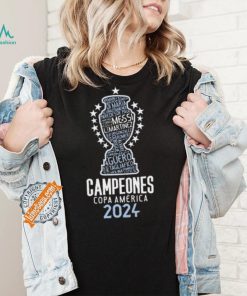 Argentina Copa America Champions Messi 10 Shirt 2024 Copa America 2024 Champions T Shirt Argentina Champions Shirt