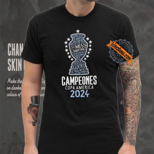 Argentina Copa America Champions Messi 10 Shirt 2024 Copa America 2024 Champions T Shirt Argentina Champions Shirt