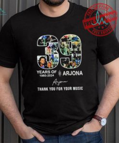 Arjona 39 years of 1985 2024 thank you for your music signature shirt