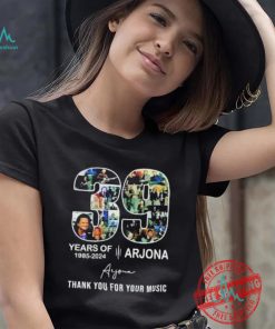 Arjona 39 years of 1985 2024 thank you for your music signature shirt