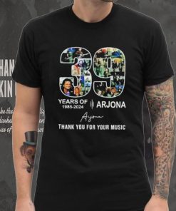 Arjona 39 years of 1985 2024 thank you for your music signature shirt