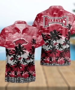 Arkansas Razorbacks Palms Tree Hawaiian Shirt