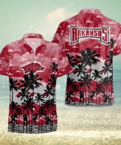 Arkansas Razorbacks Palms Tree Hawaiian Shirt