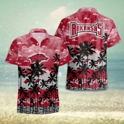 Arkansas Razorbacks Palms Tree Hawaiian Shirt