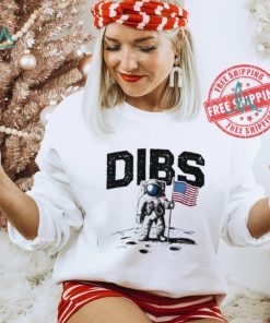 Astronaut Dibs American flag on the moon 4th Of July shirt