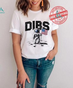 Astronaut Dibs American flag on the moon 4th Of July shirt