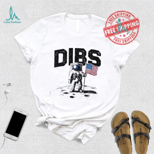 Astronaut Dibs American flag on the moon 4th Of July shirt