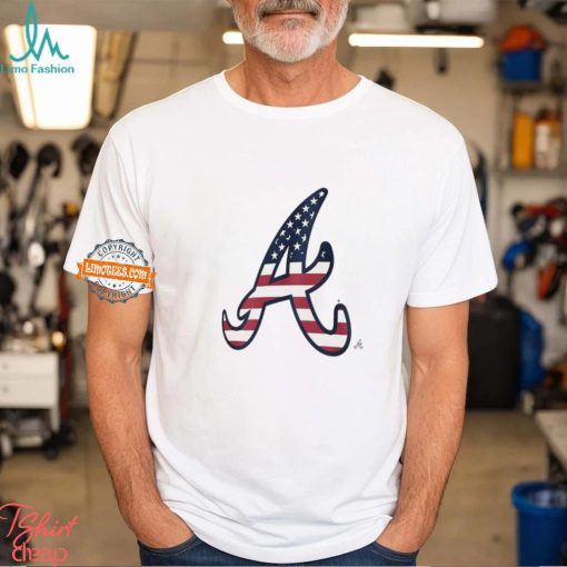 Atlanta Braves A logo x Flag of the United States shirt